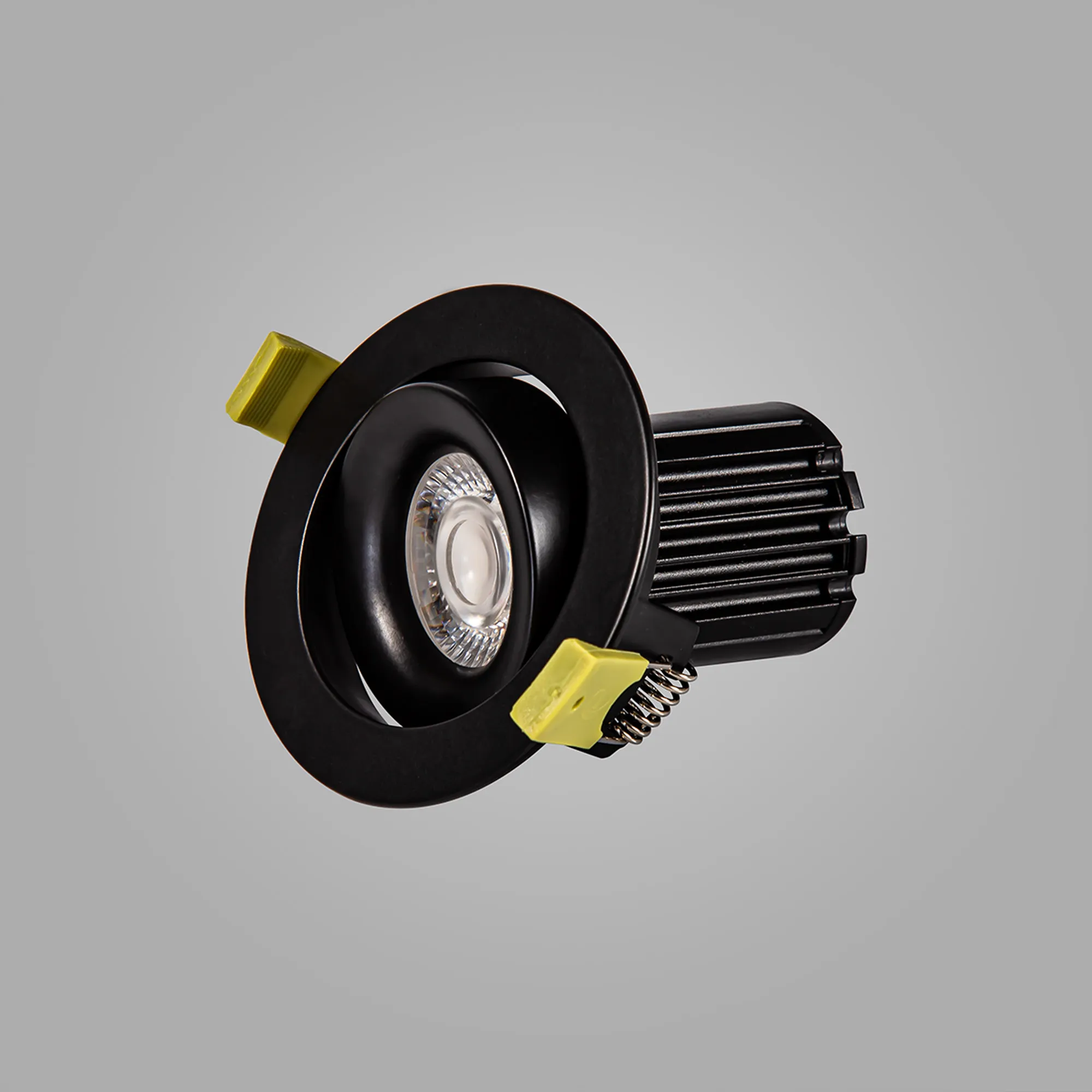 Bruve 12 Tridonic powered 12W 3000K 1200lm 36° LED Engine,300mA , CRI>90 LED Engine Matt Black  Fixed Recessed Adjustable round Downlight, IP20 DM202502  Dlux Bruve A 12